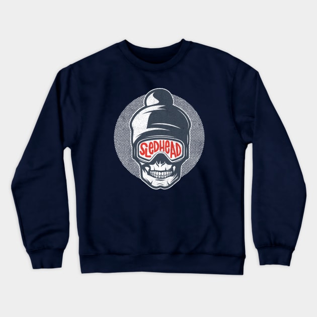 Sled Head Crewneck Sweatshirt by theprettyletters